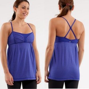 LULULEMON ATHLETICA GRACEFUL FLOW TANK PIGMENT BLUE SIZE 10
